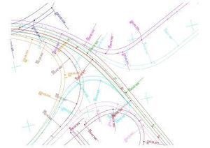 道路鉄道線形計算受託サービスの図面